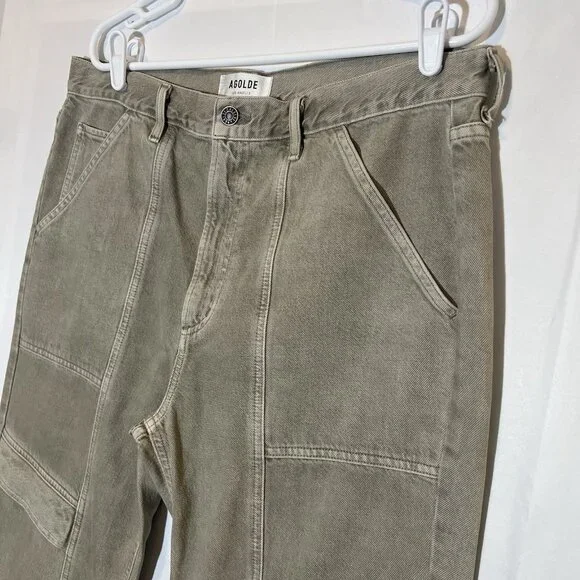 AGOLDE Anthropologie 31/12 Cooper Cargo Jeans high rise straight organic cotton - Picture 11 of 15